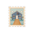 Blue Boat House Crawley Sticker