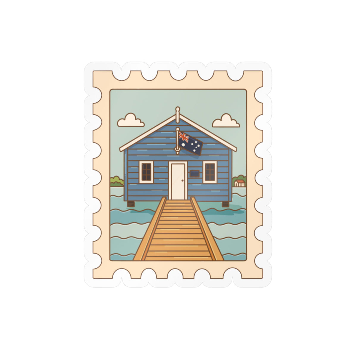 Blue Boat House Crawley Sticker