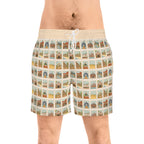 WA Stamp Men's Mid-Length Swim Shorts