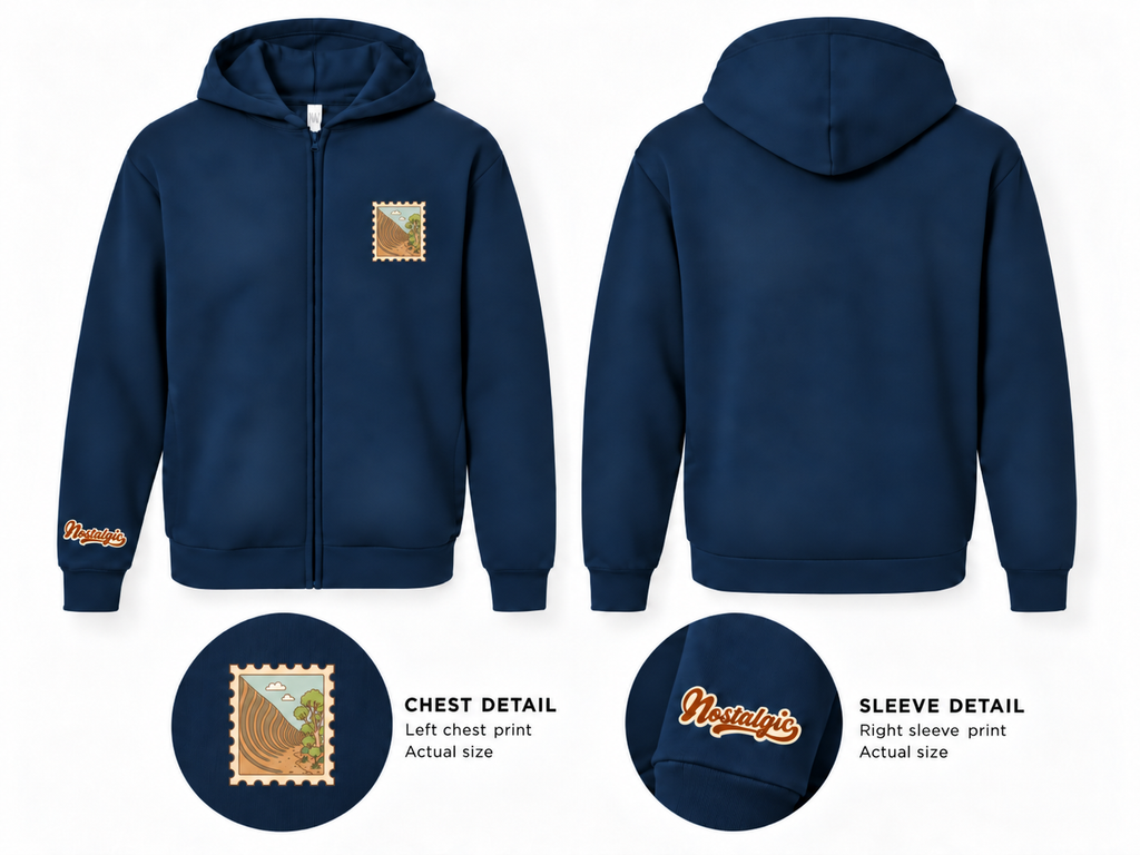 Wave Rock Unisex Full-Zip Hoodie