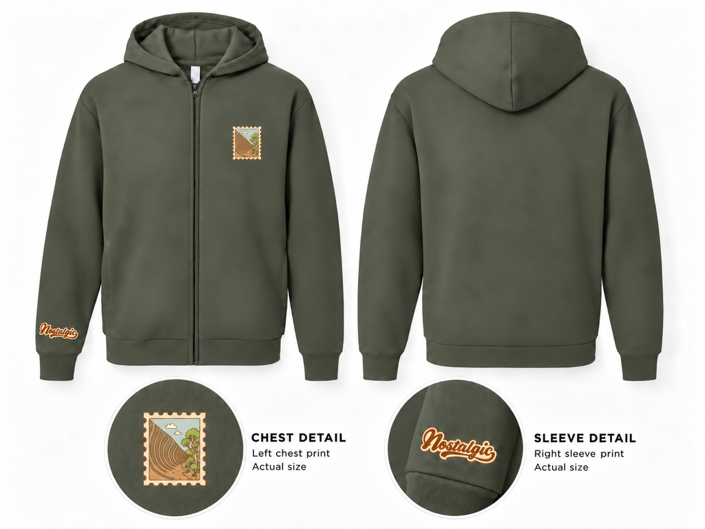 Wave Rock Unisex Full-Zip Hoodie