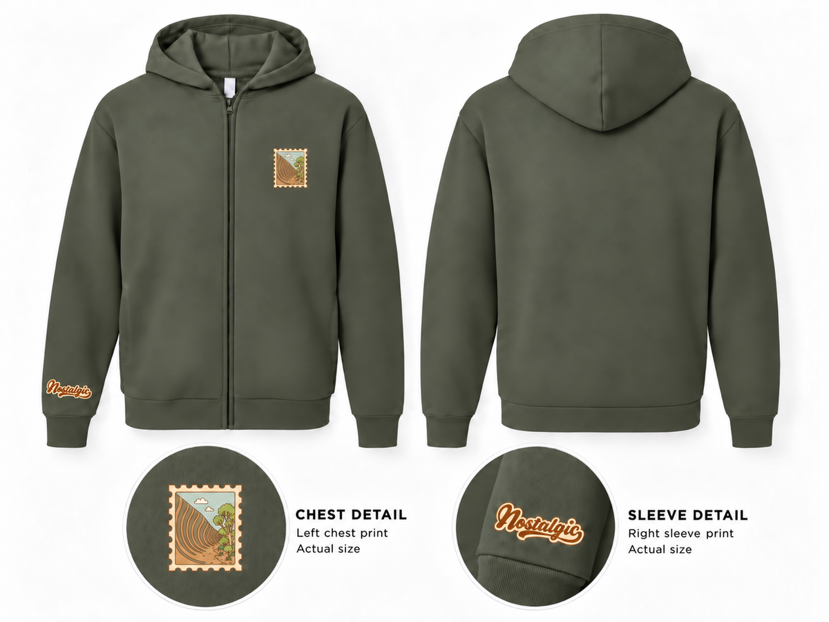 Wave Rock Unisex Full-Zip Hoodie
