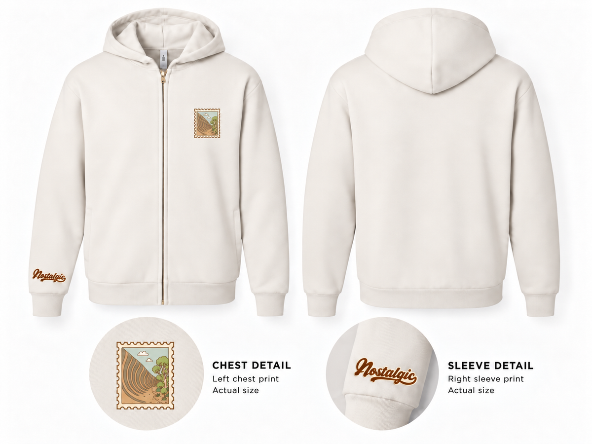 Wave Rock Unisex Full-Zip Hoodie