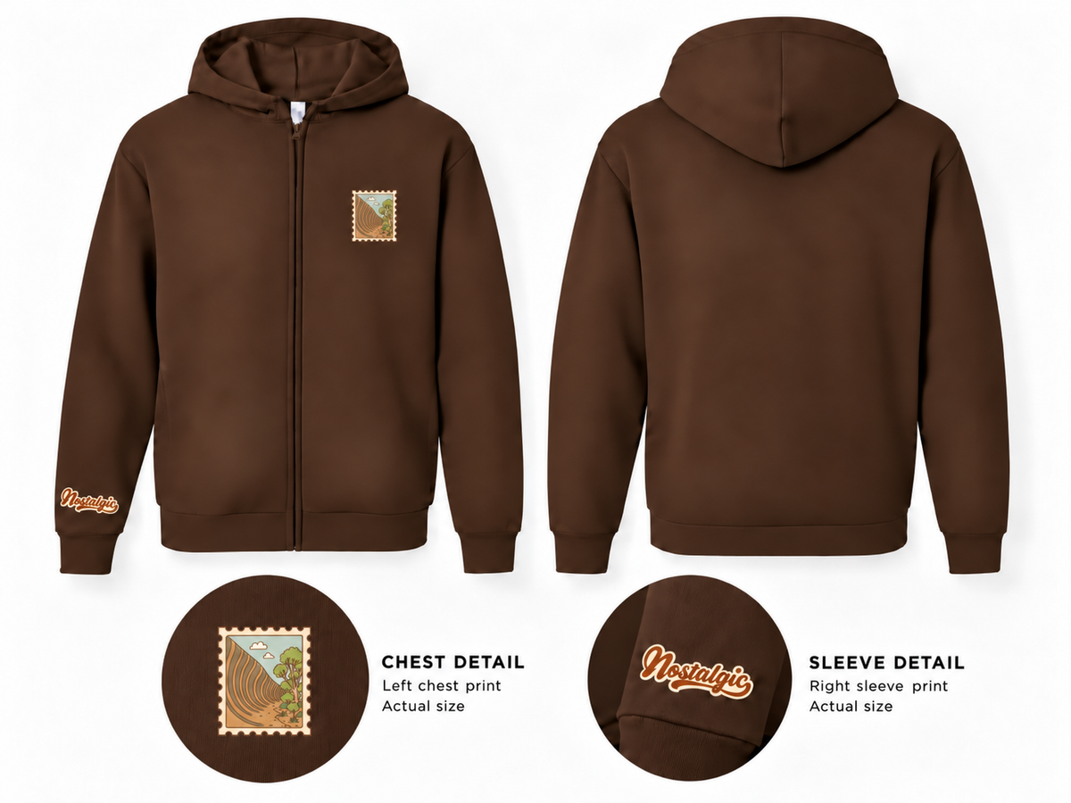 Wave Rock Unisex Full-Zip Hoodie