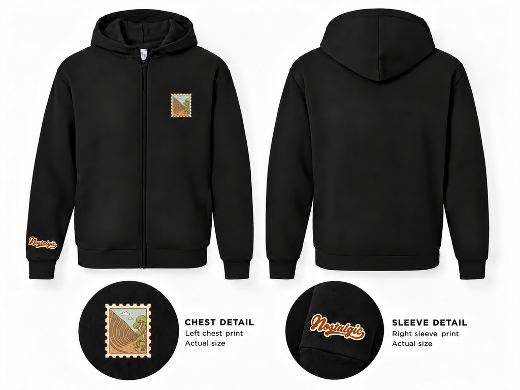 Wave Rock Unisex Full-Zip Hoodie