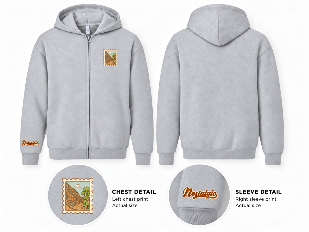 Wave Rock Unisex Full-Zip Hoodie