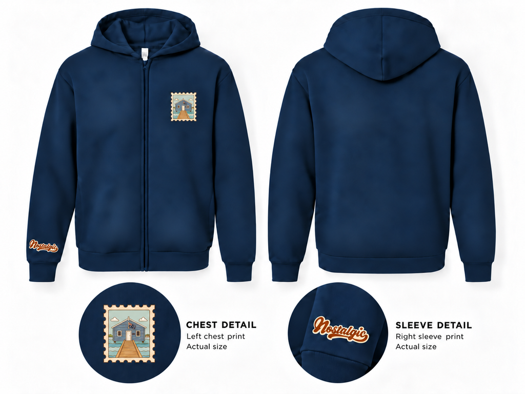 Blue Boat House Unisex Full-Zip Hoodie