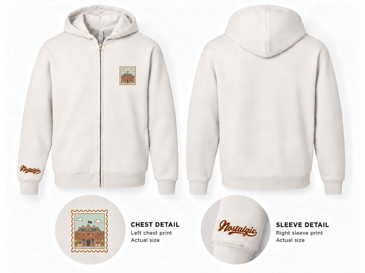 COMO Treasury Building Unisex Full-Zip Hoodie