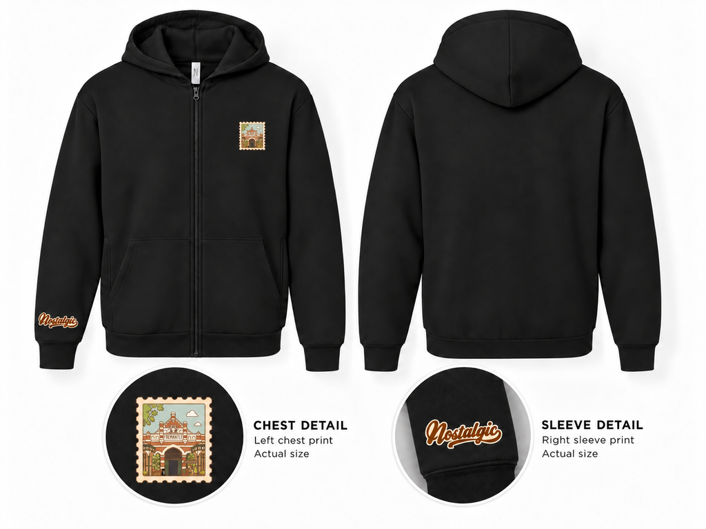 Fremantle Markets Unisex Full-Zip Hoodie