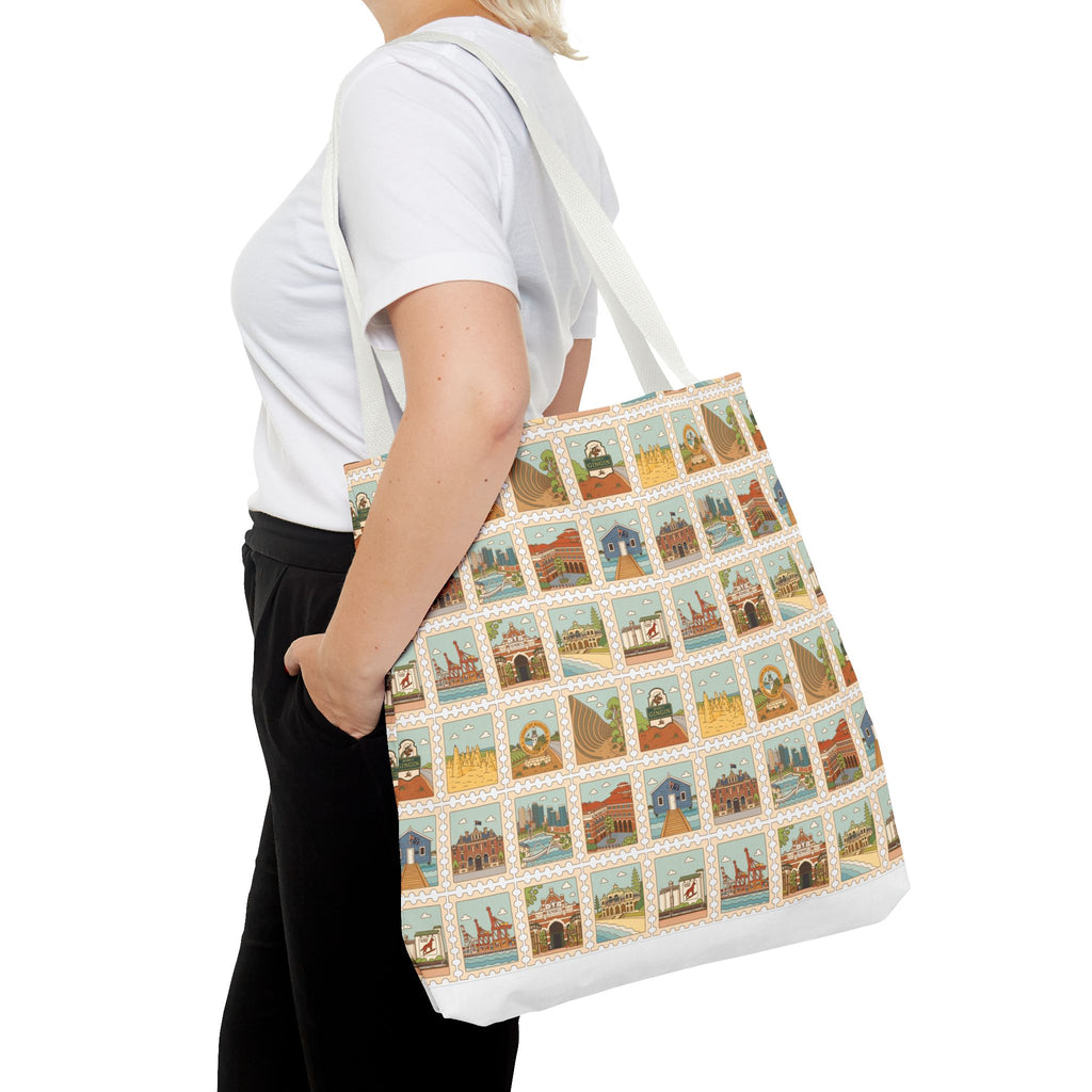 WA Stamp Pattern Tote Bag