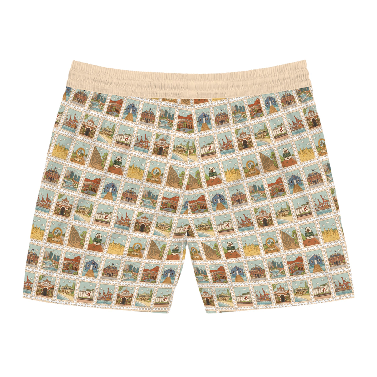 WA Stamp Men's Mid-Length Swim Shorts