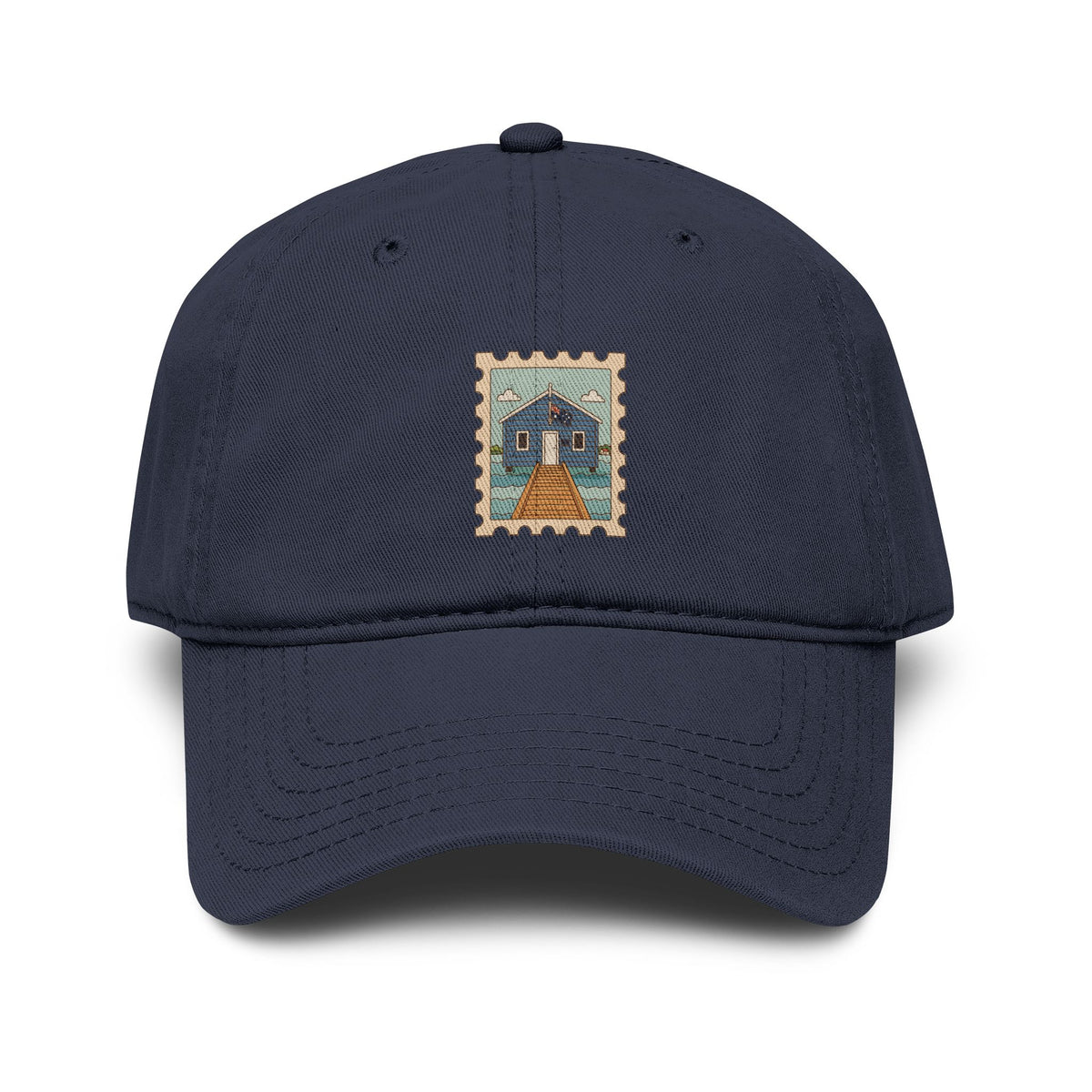 Blue Boat House Washed Baseball Cap