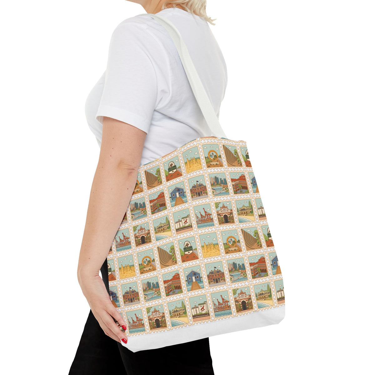 WA Stamp Pattern Tote Bag