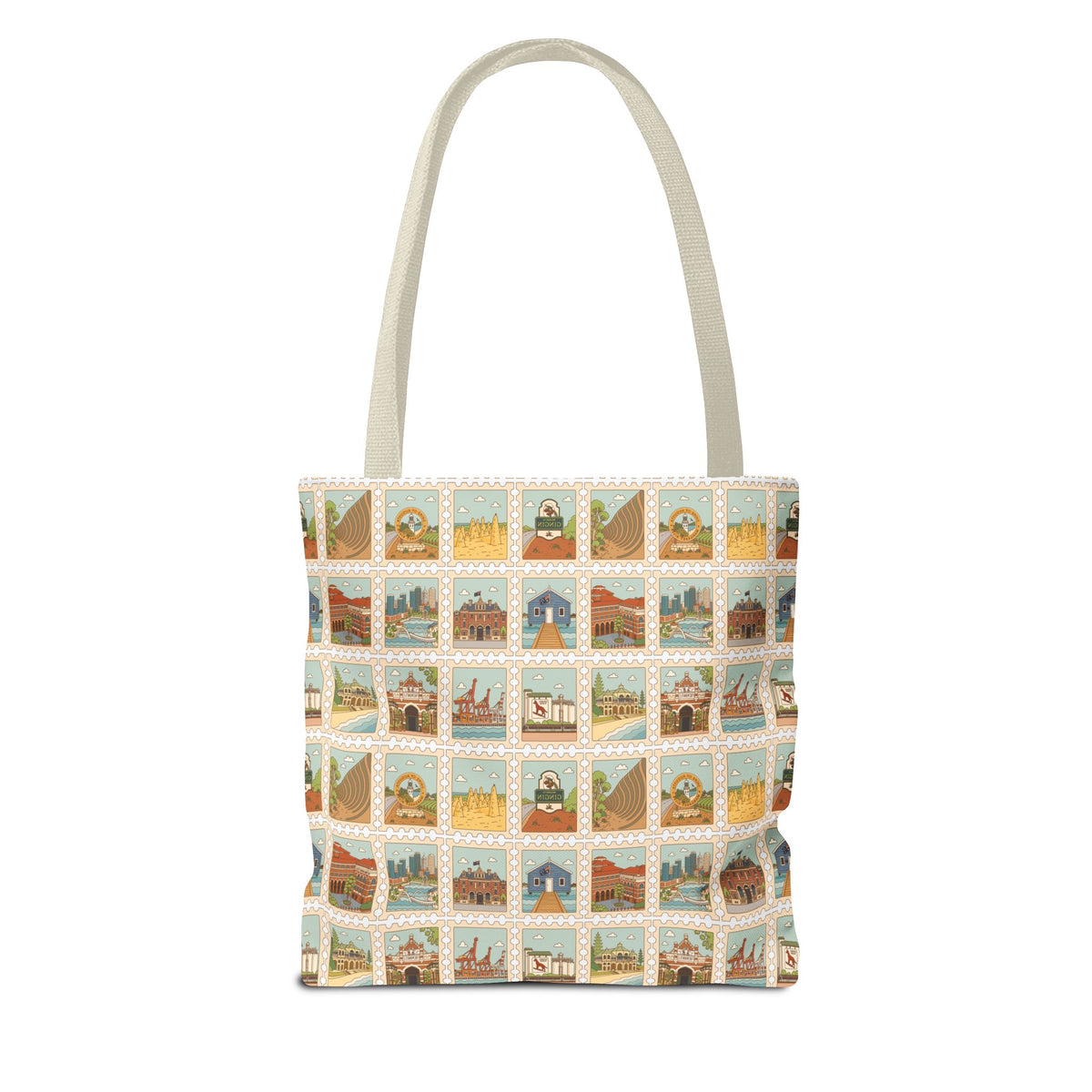 WA Stamp Pattern Tote Bag