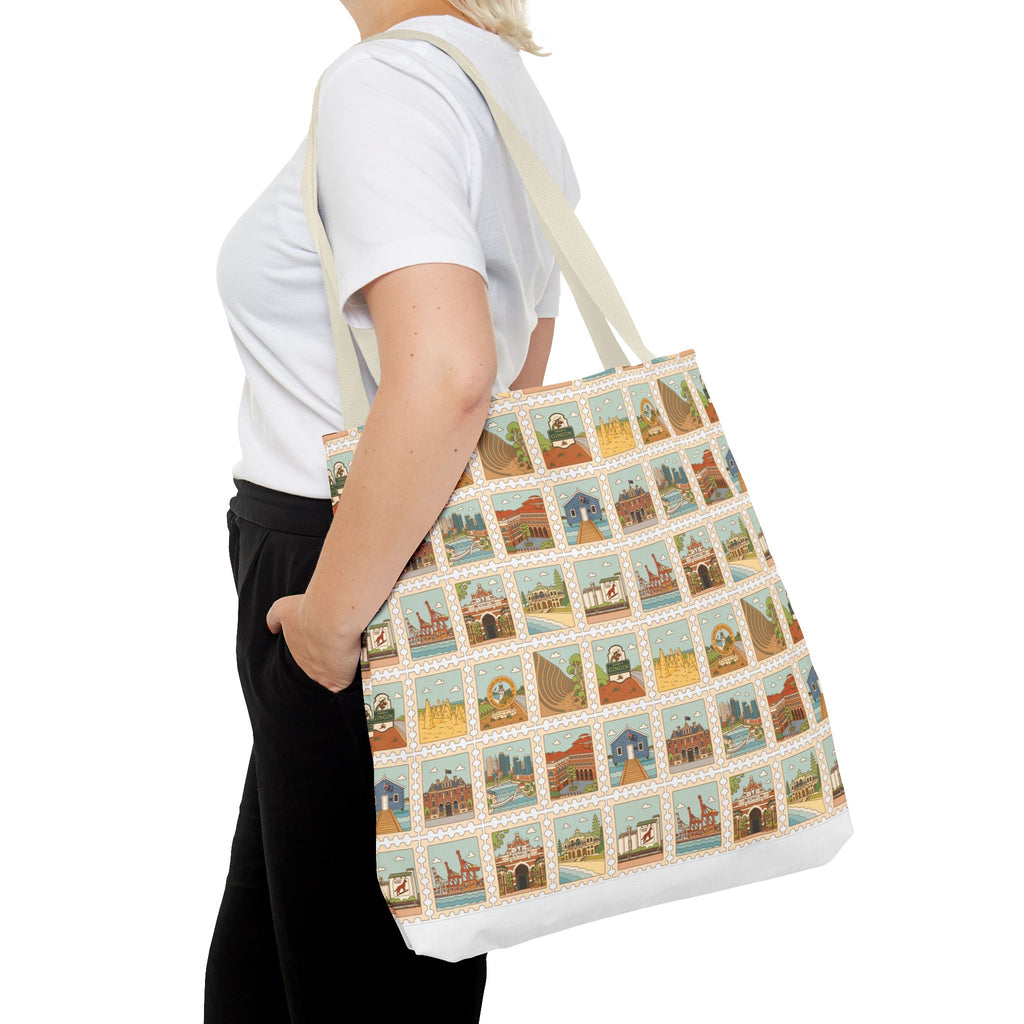 WA Stamp Pattern Tote Bag